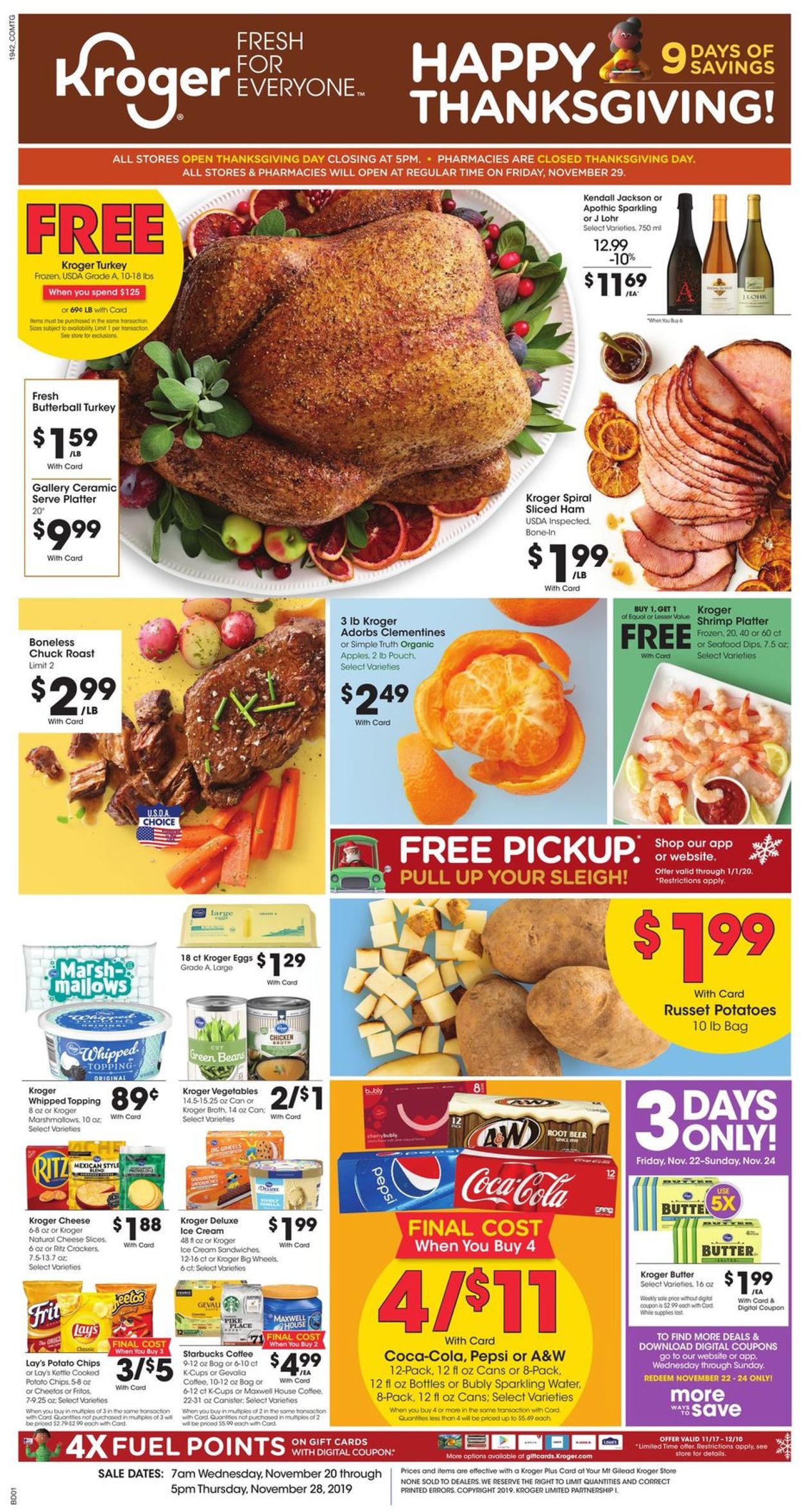 Kroger - Thanksgiving Ad 2019 Current weekly ad 11/20 - 11 ...