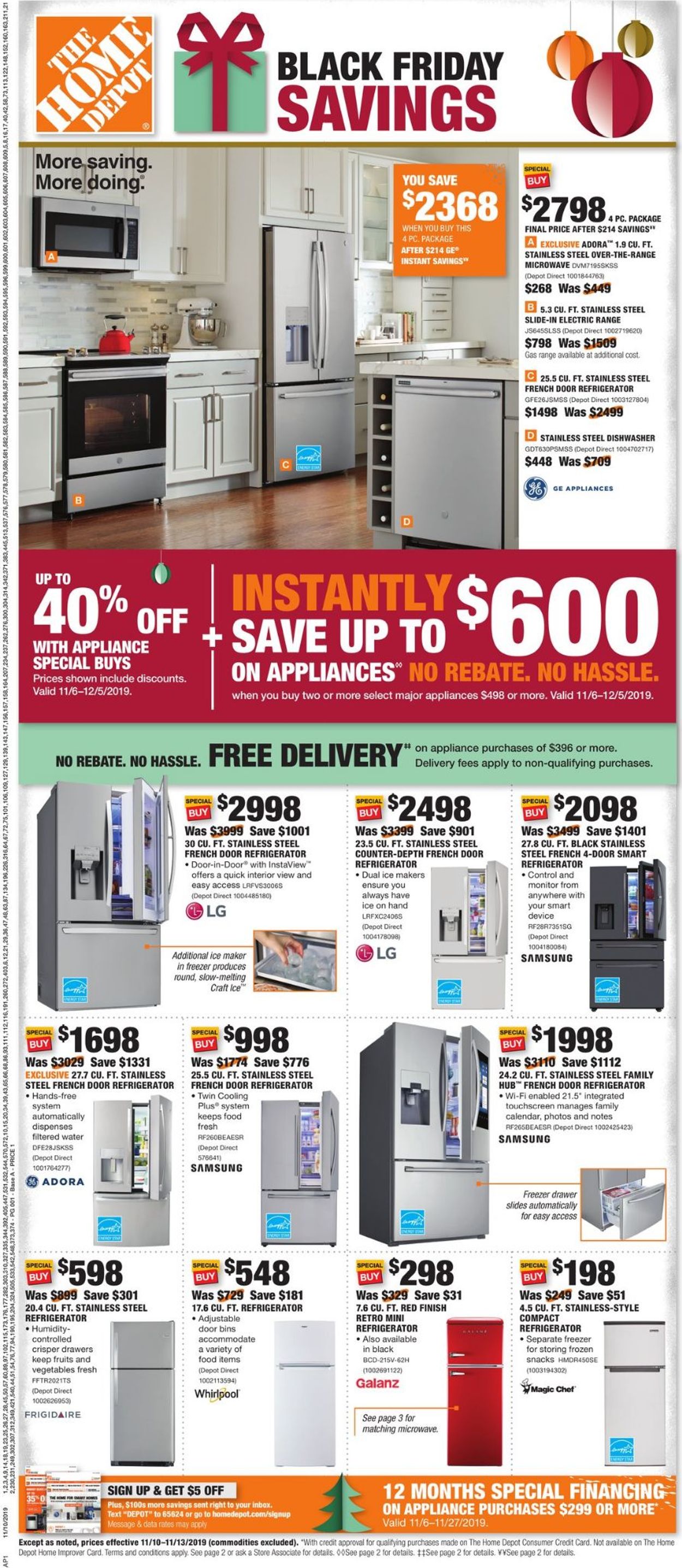 Home Depot - Black Friday Ad 2019 Current weekly ad 11/10 - 11/13/2019 - www.bagsaleusa.com