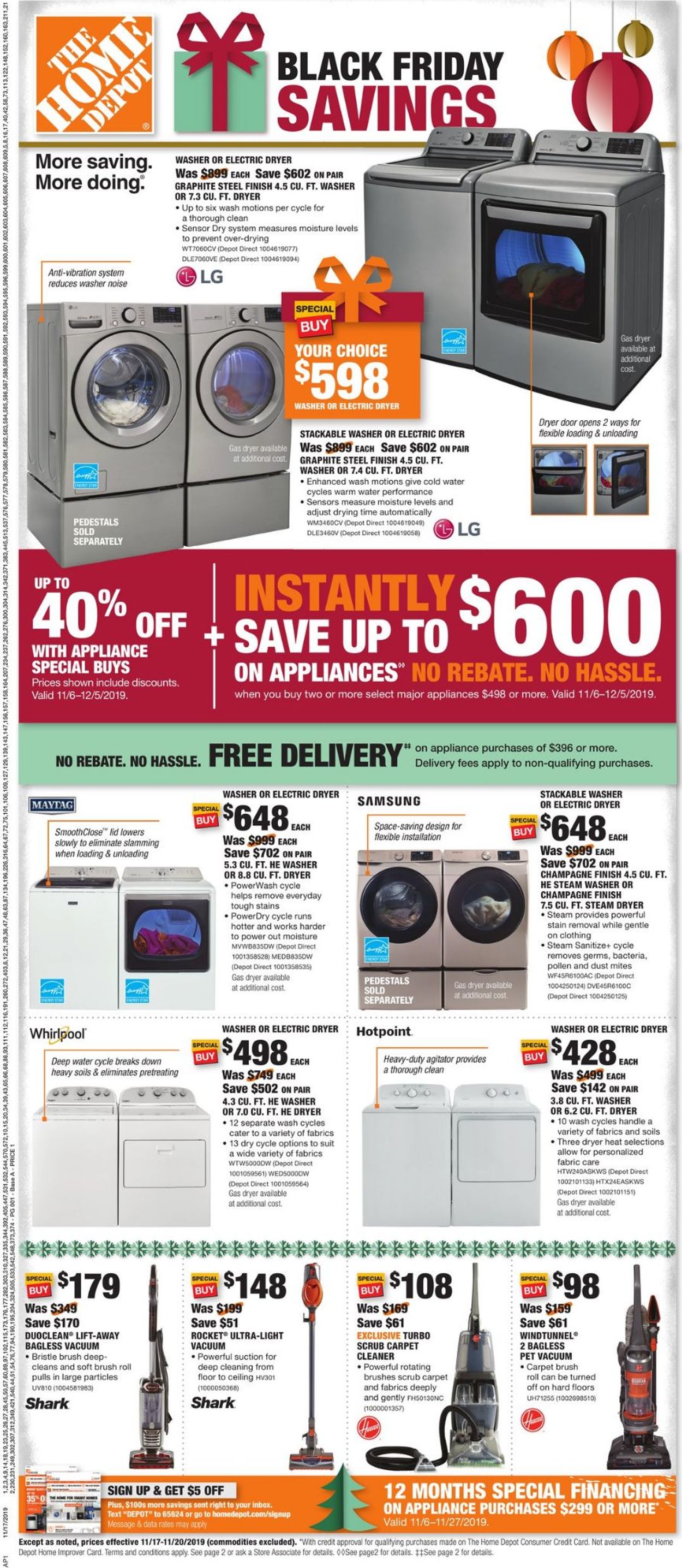 Home Depot - Black Friday Ad 2019 Current weekly ad 11/17 - 11/20/2019 - 0
